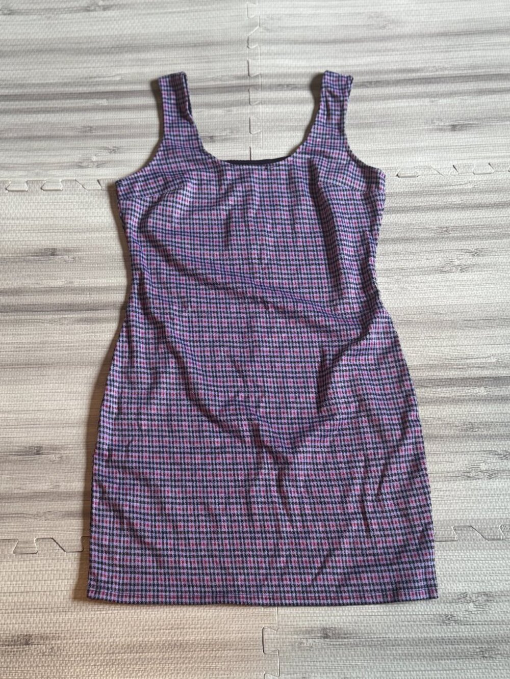 NWT Modcloth Women's Purple Plaid Sleeveless Mini Dress